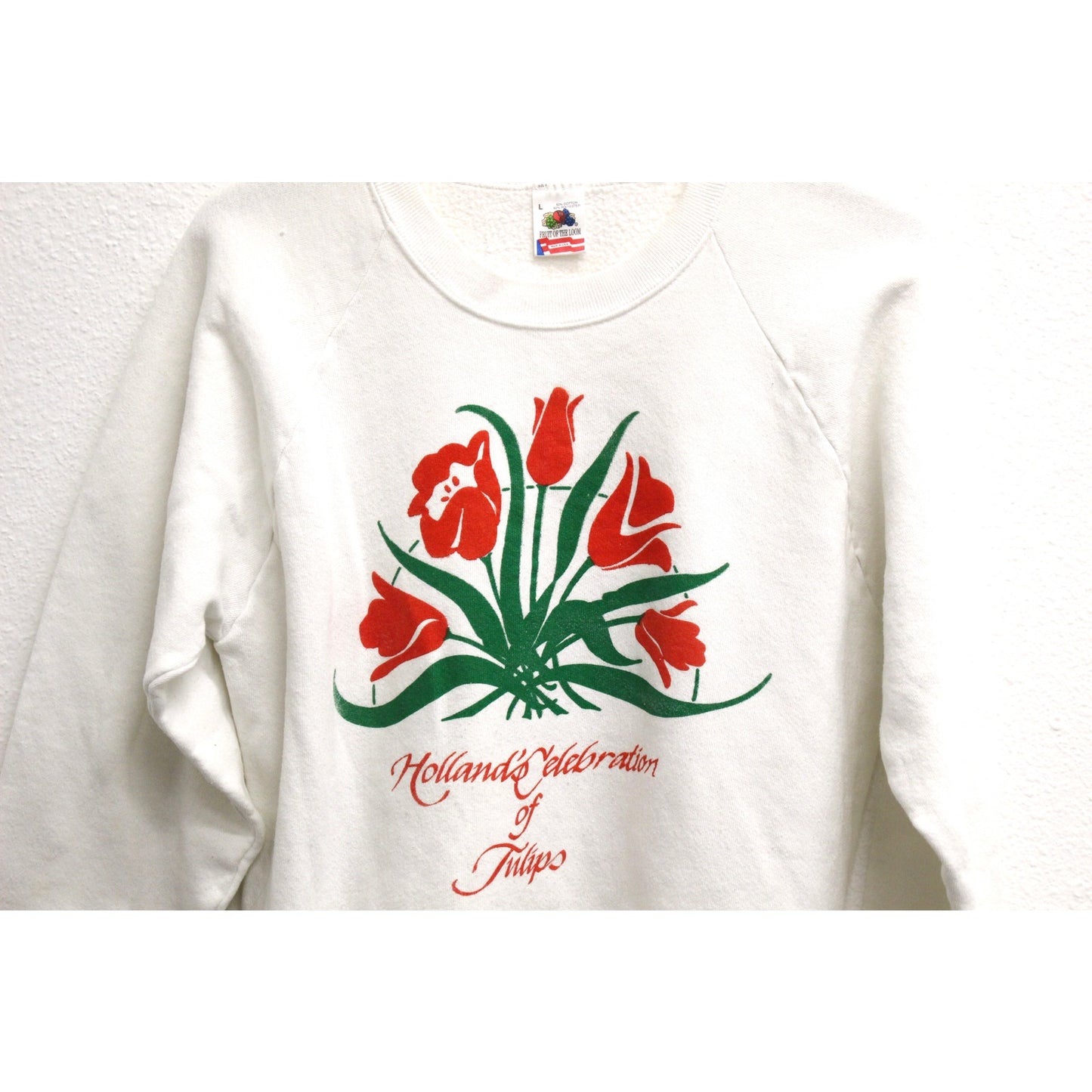 Vintage Holland's Celebration of Tulips Sweatshirt Large