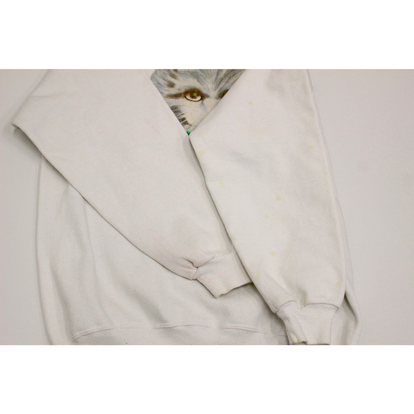 Vintage Bejeweled Kitty Cat Sweatshirt Large
