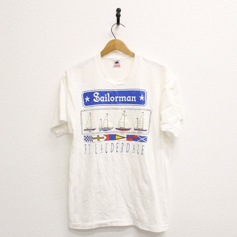 Vintage Fort Lauderdale Florida Sailboats T Shirt Large