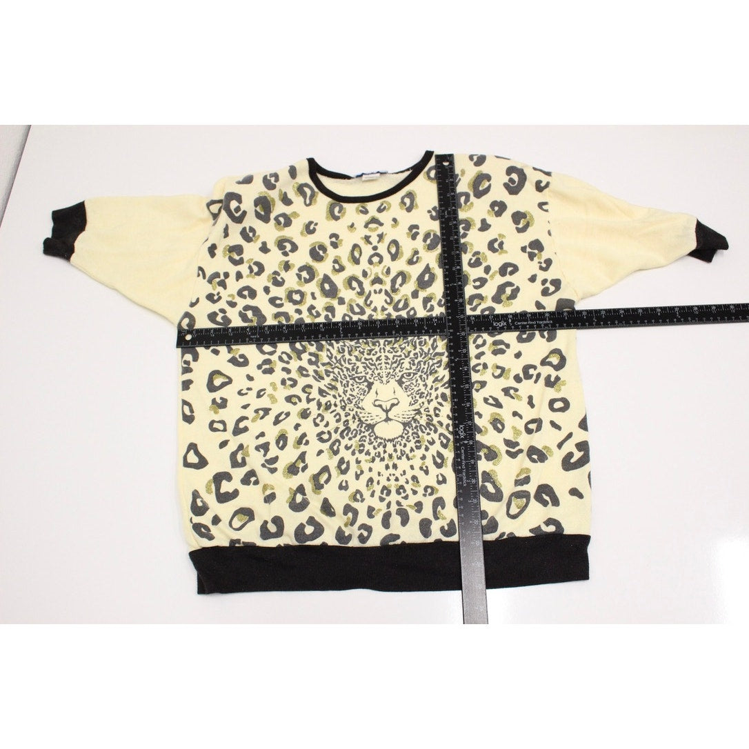 Vintage Ladies Leopard Cat Shirt Medium