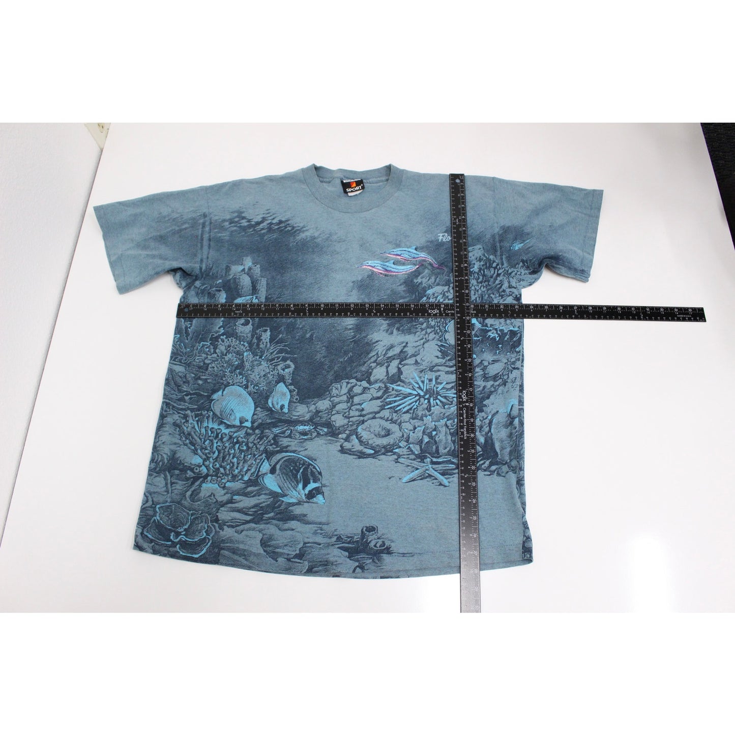 Vintage Florida Oceanscape Dolphin T Shirt XL