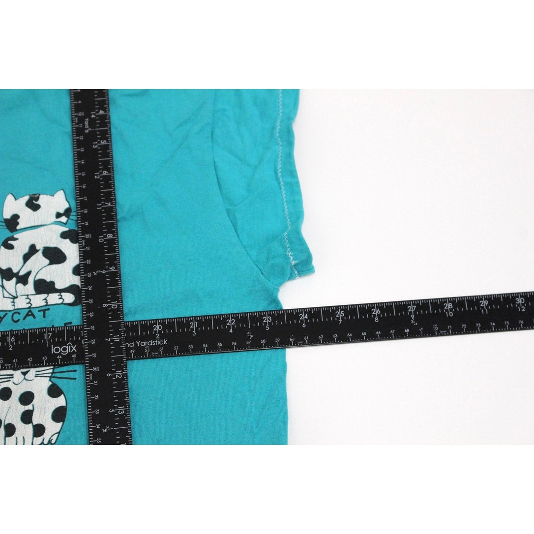 Vintage Kitty Cats Crop Top T Shirt XL