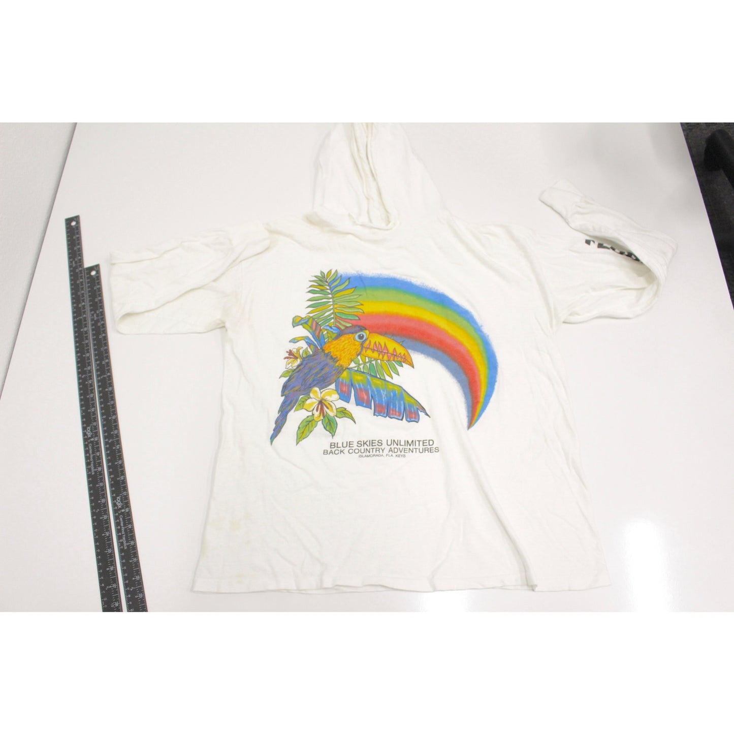 Vintage Islamorada Florida Keys Tucan Hooded Long Sleeve T Shirt XL