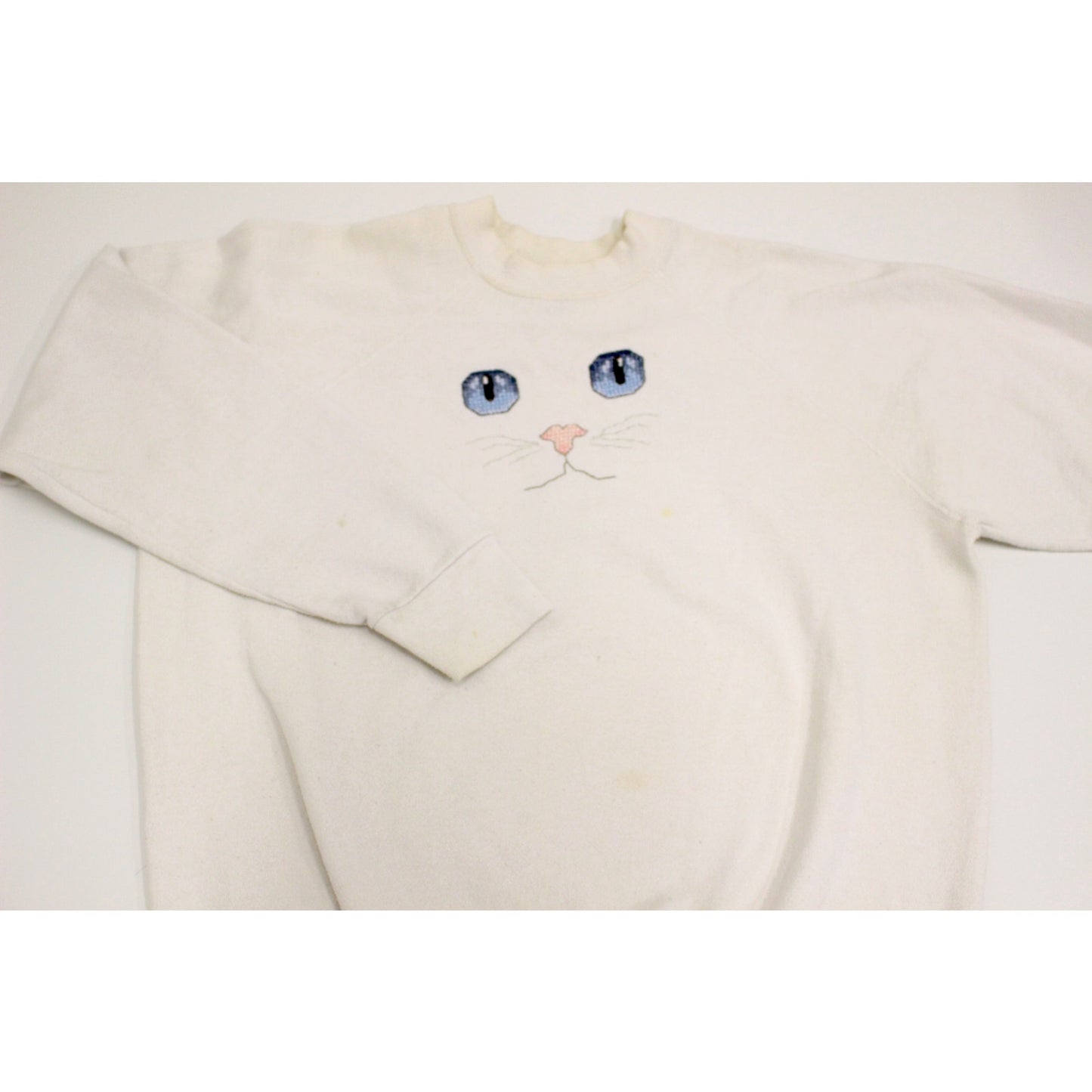 Vintage Kitty Cat Face Sweatshirt XL