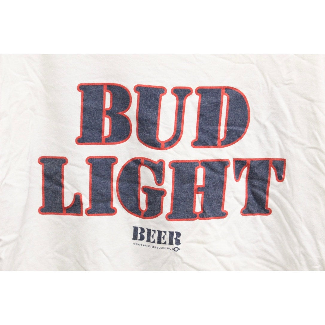 Vintage Bud Light Beer Staff T Shirt XL