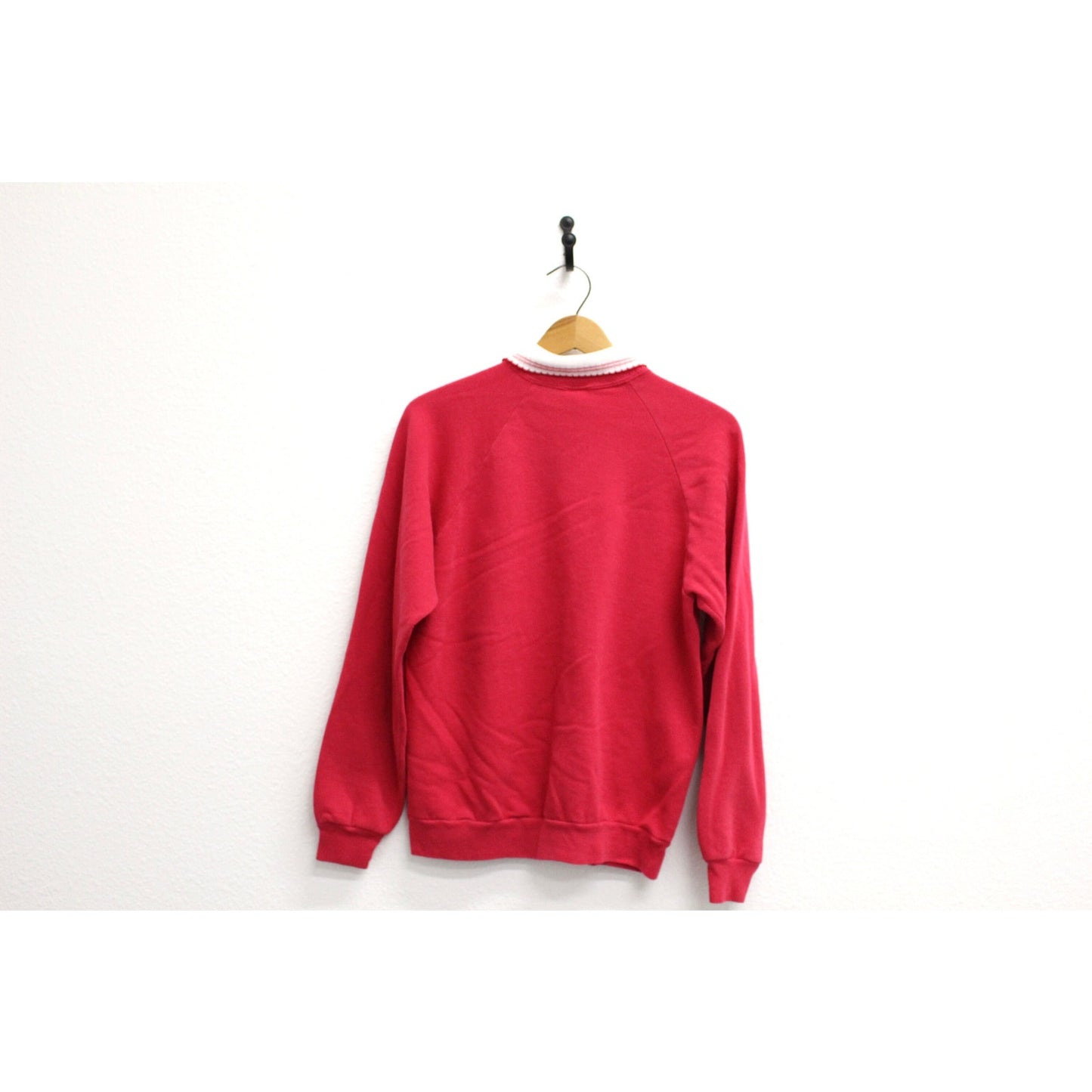 Vintage Kitty Cats Ball of Yarn Collared Sweatshirt Large