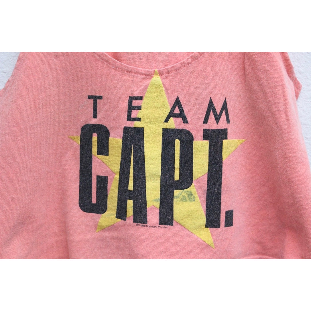 Vintage Ocean Pacific Team Captain Crop Tank Top Small
