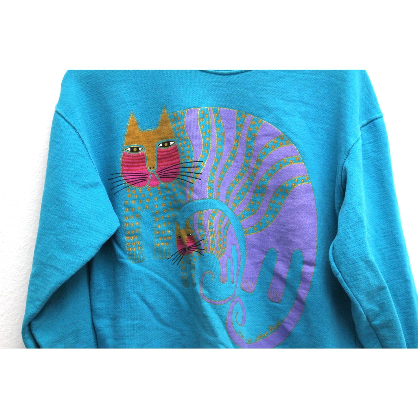 Vintage Laurel Burch Cats Sweatshirt Medium