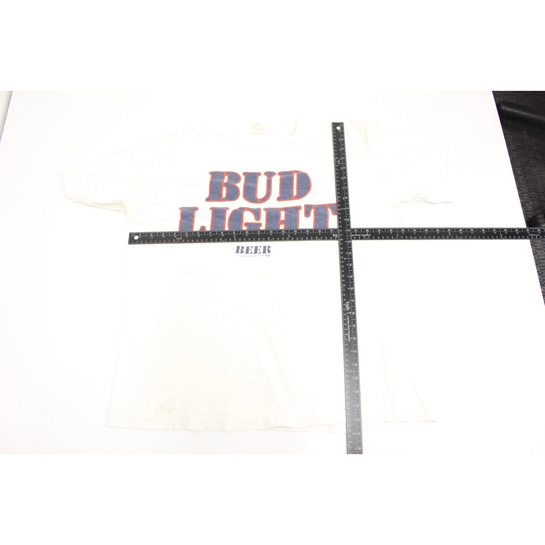 Vintage Bud Light Beer Staff T Shirt XL