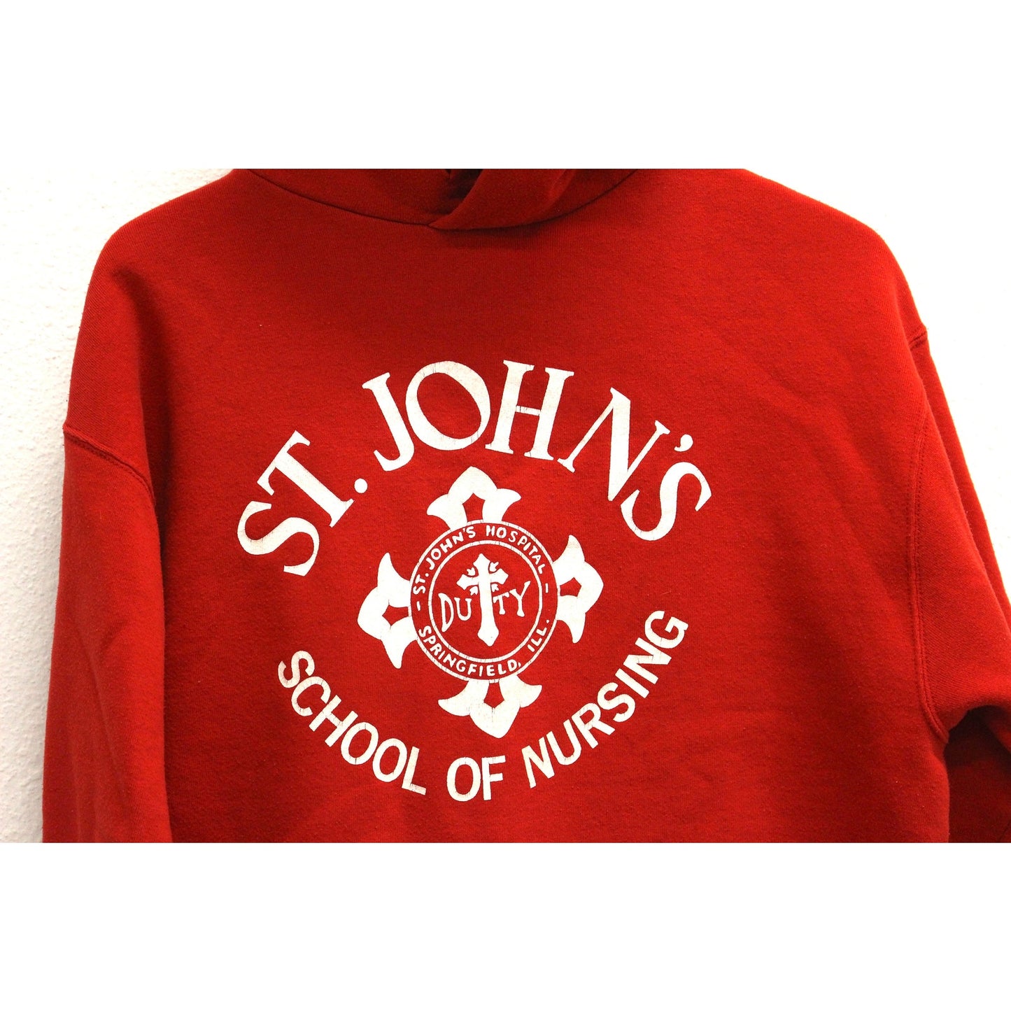 Vintage St. John's College of Nursing Hooded Sweatshirt XL