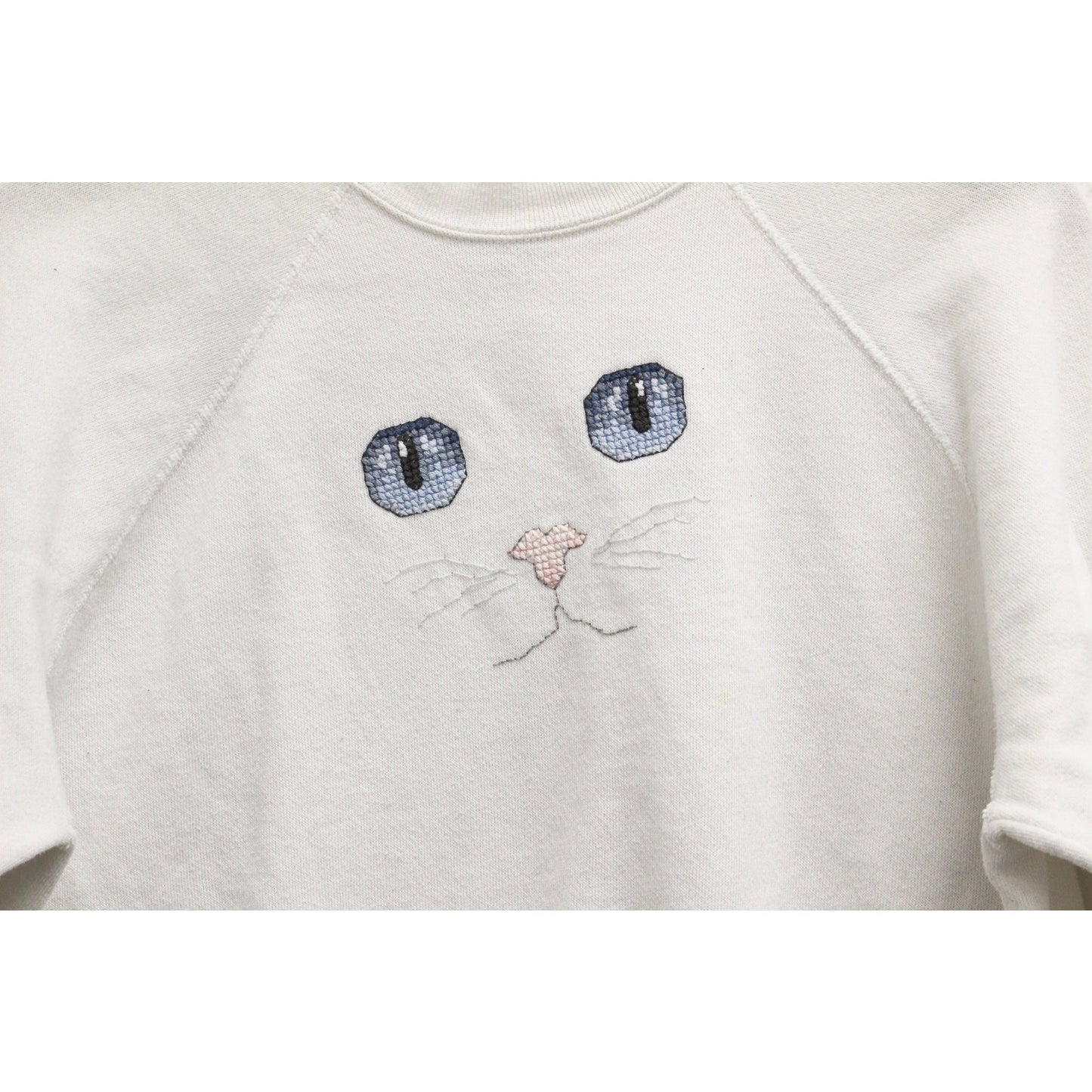 Vintage Kitty Cat Face Sweatshirt XL