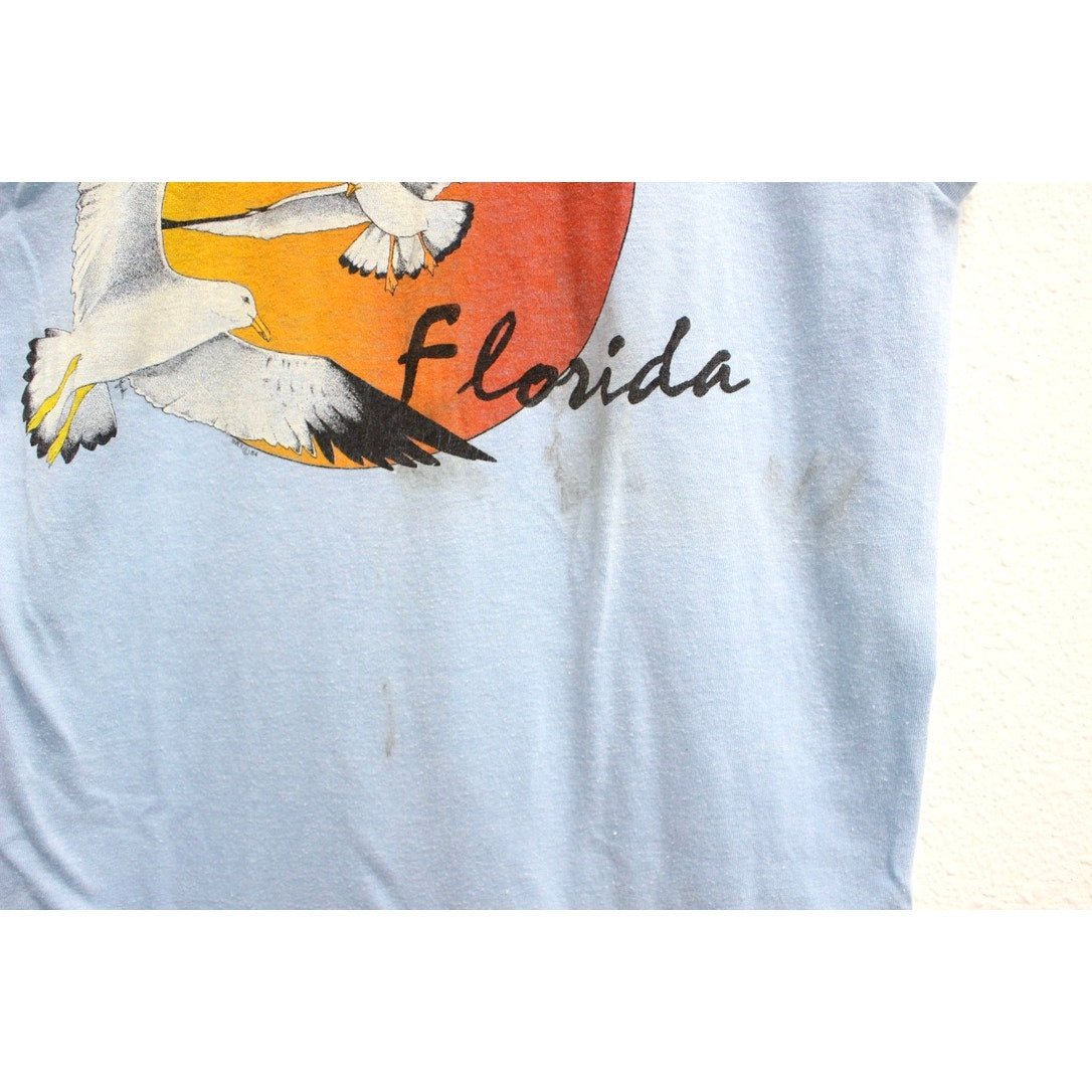 Vintage Florida Seagulls Tank T Shirt Medium