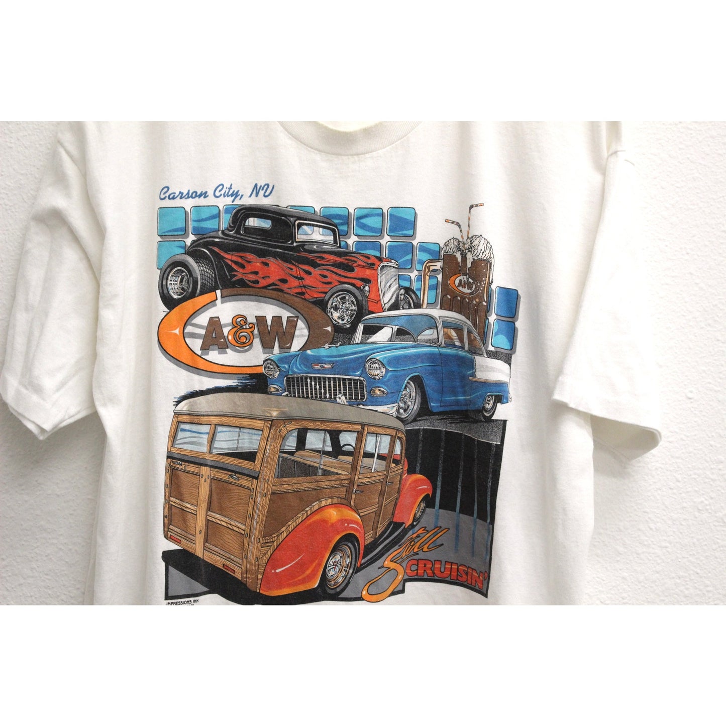 Vintage Carson City Nevada Cruising Hot Rods T Shirt XL