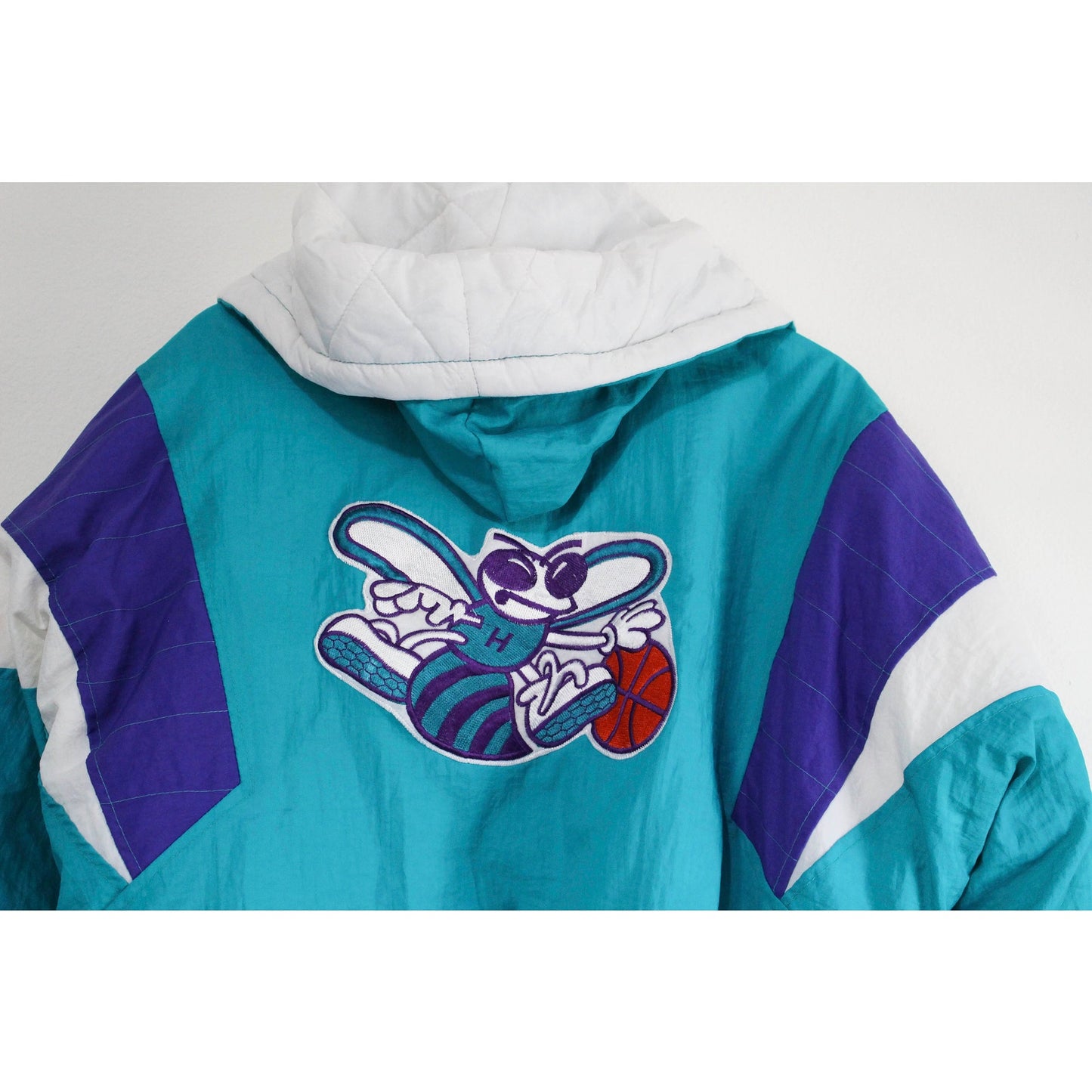 Vintage North Carolina Charlotte Hornets Basketball NBA Starter Jacket Parka XL