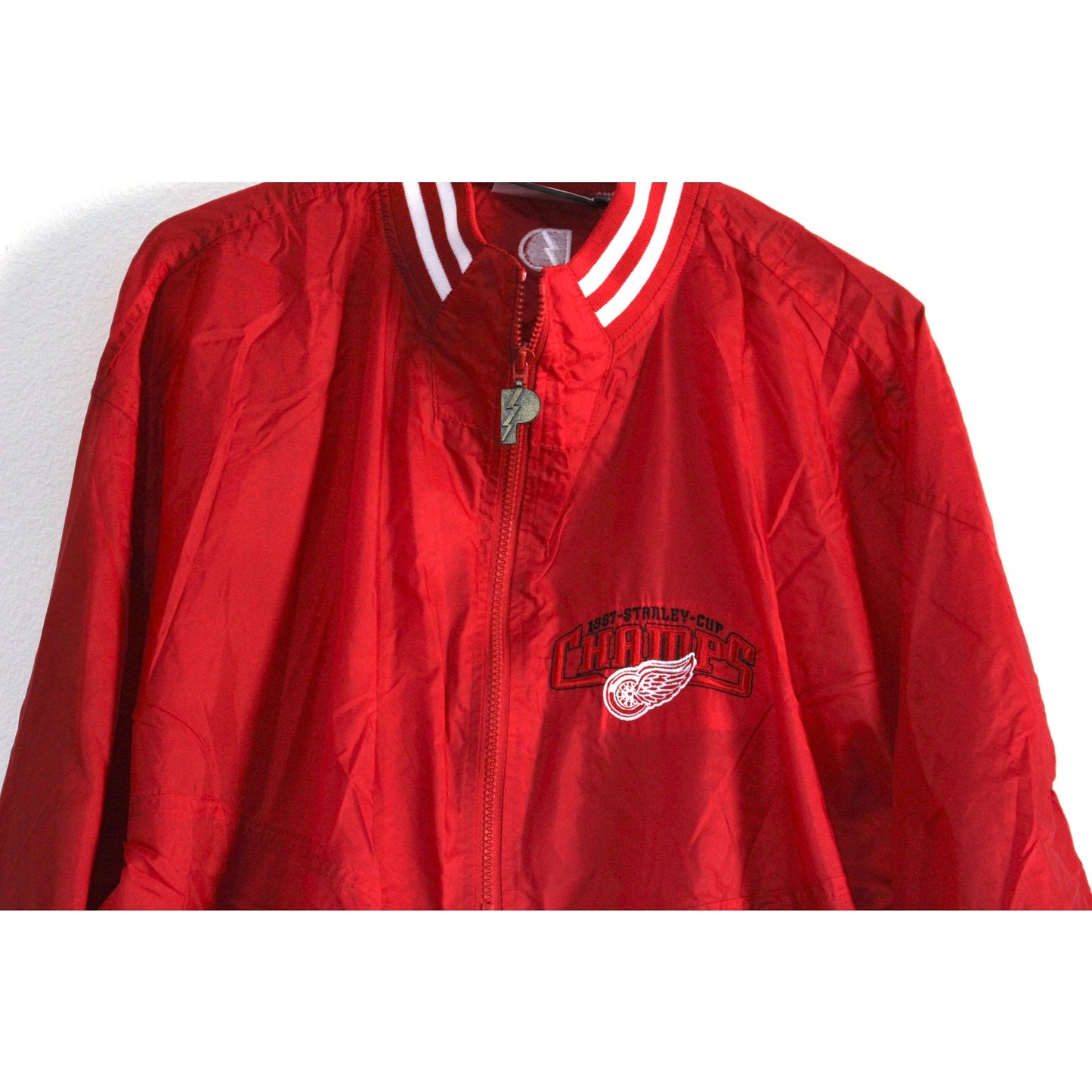 Vintage Detroit Red Wings Hockey Pullover Jacket Large