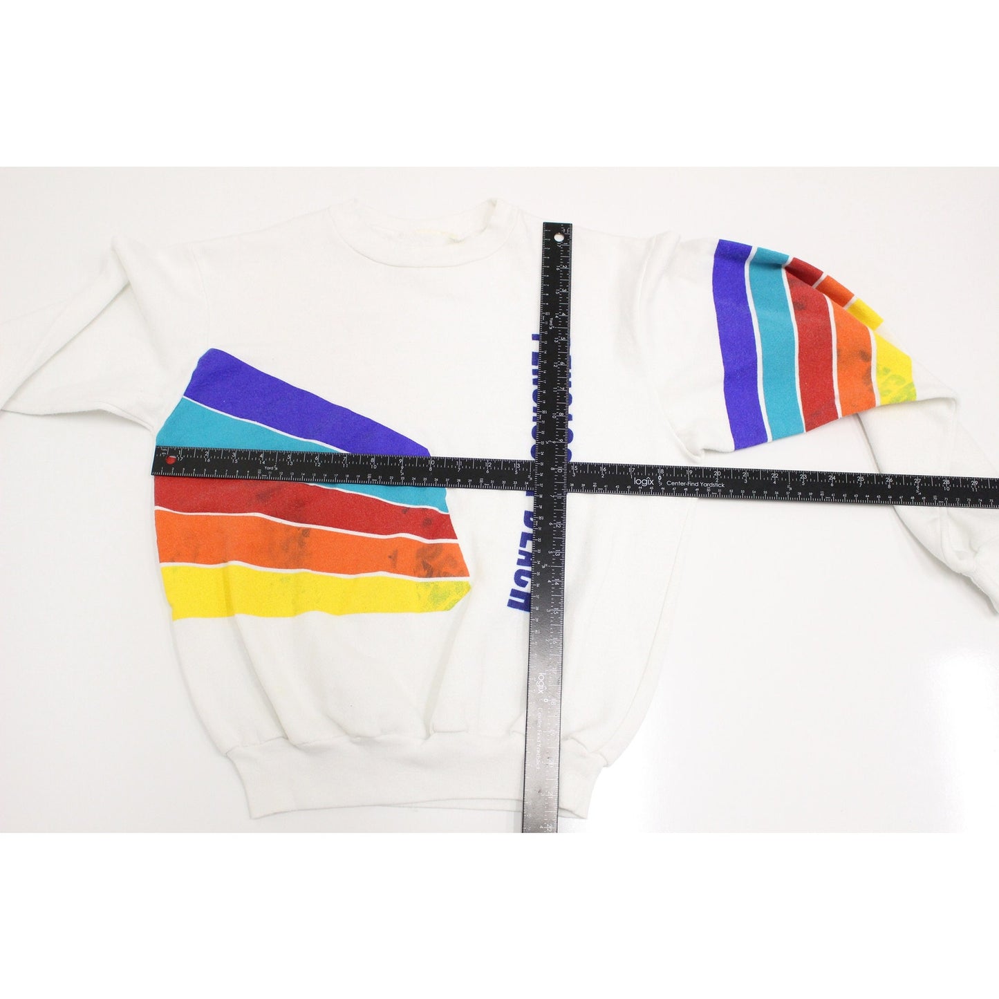 Vintage Pensacola Beach Florida Rainbow Sweatshirt Medium