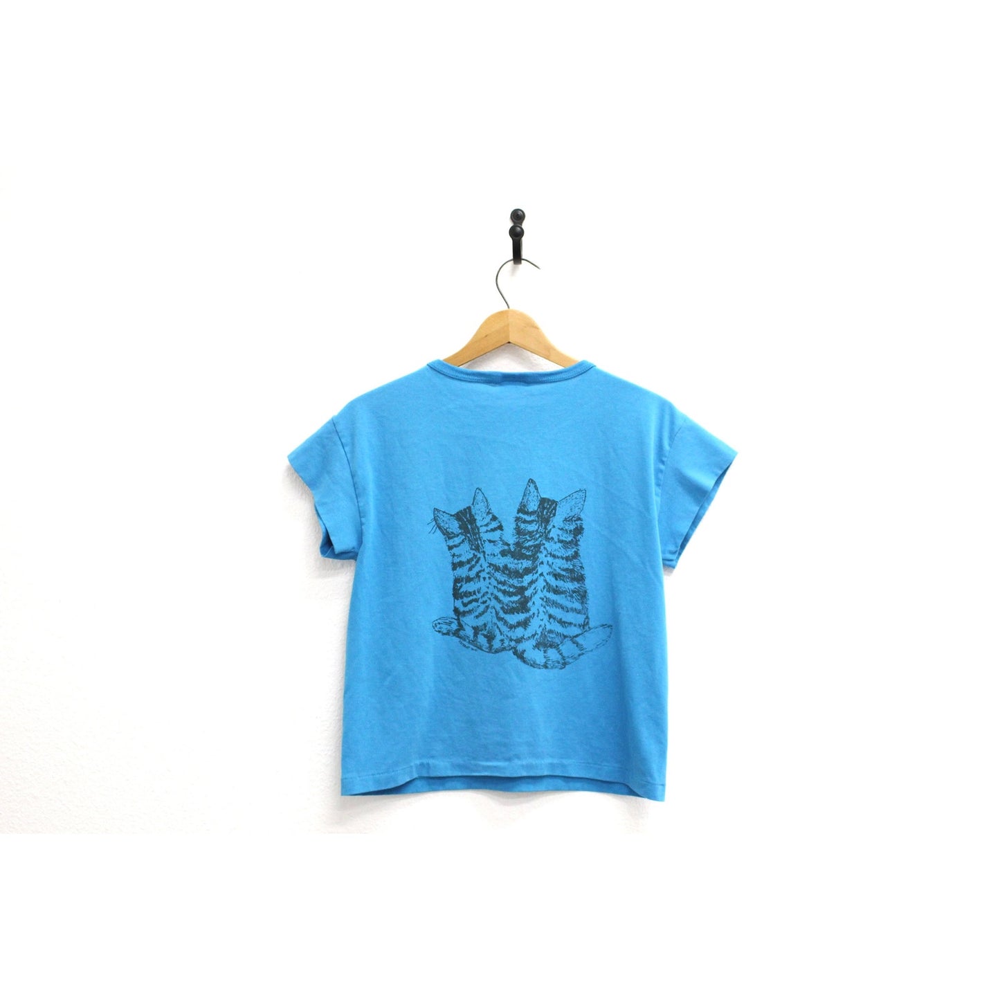 Vintage Cute Cat Duo T Shirt Medium