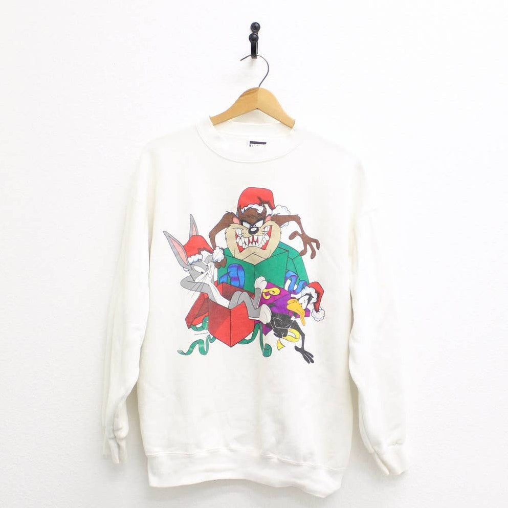 Vintage Looney Tunes Christmas Crew Sweatshirt XL