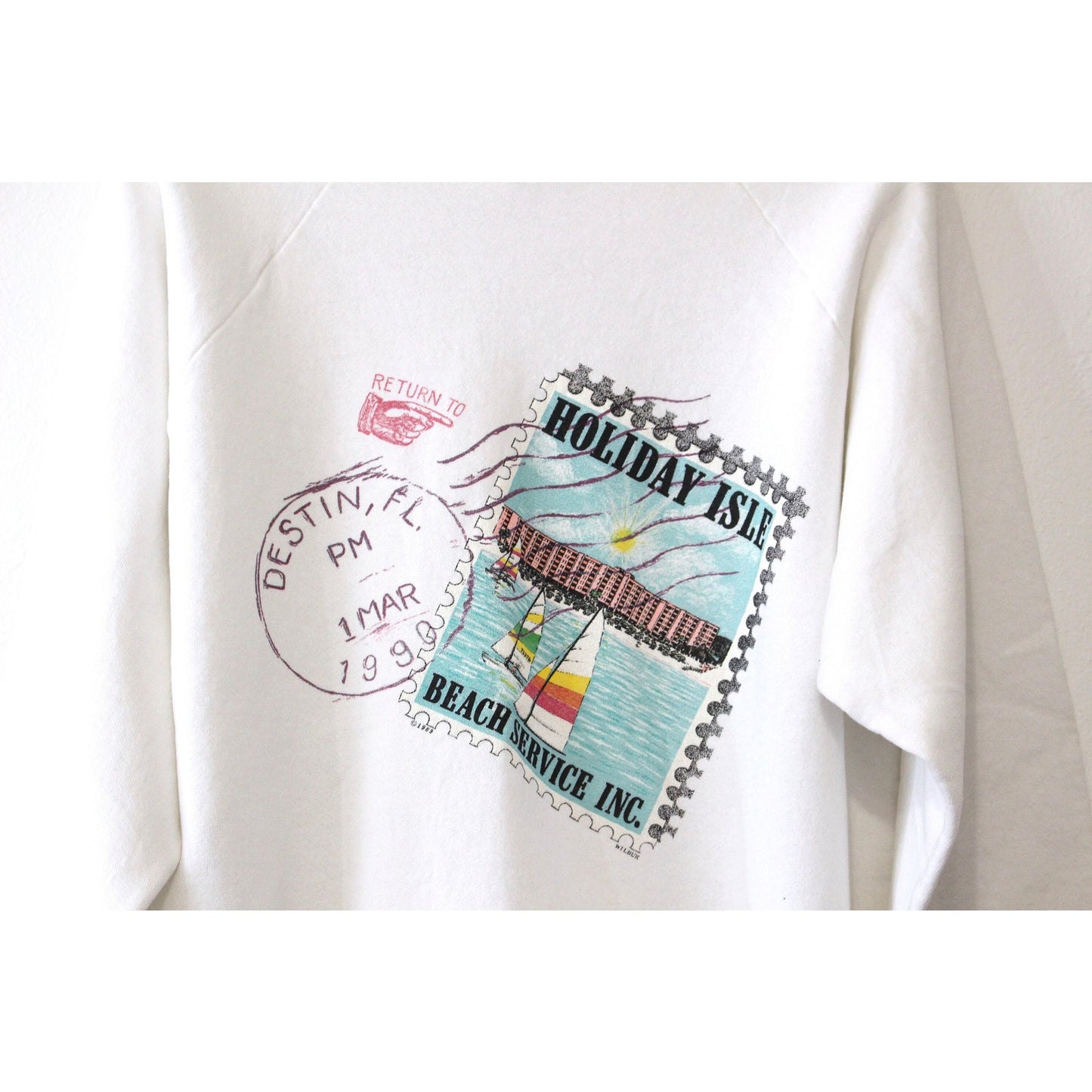 Vintage Holiday Isle Beach Service Destin Florida Sweatshirt XXL 2X
