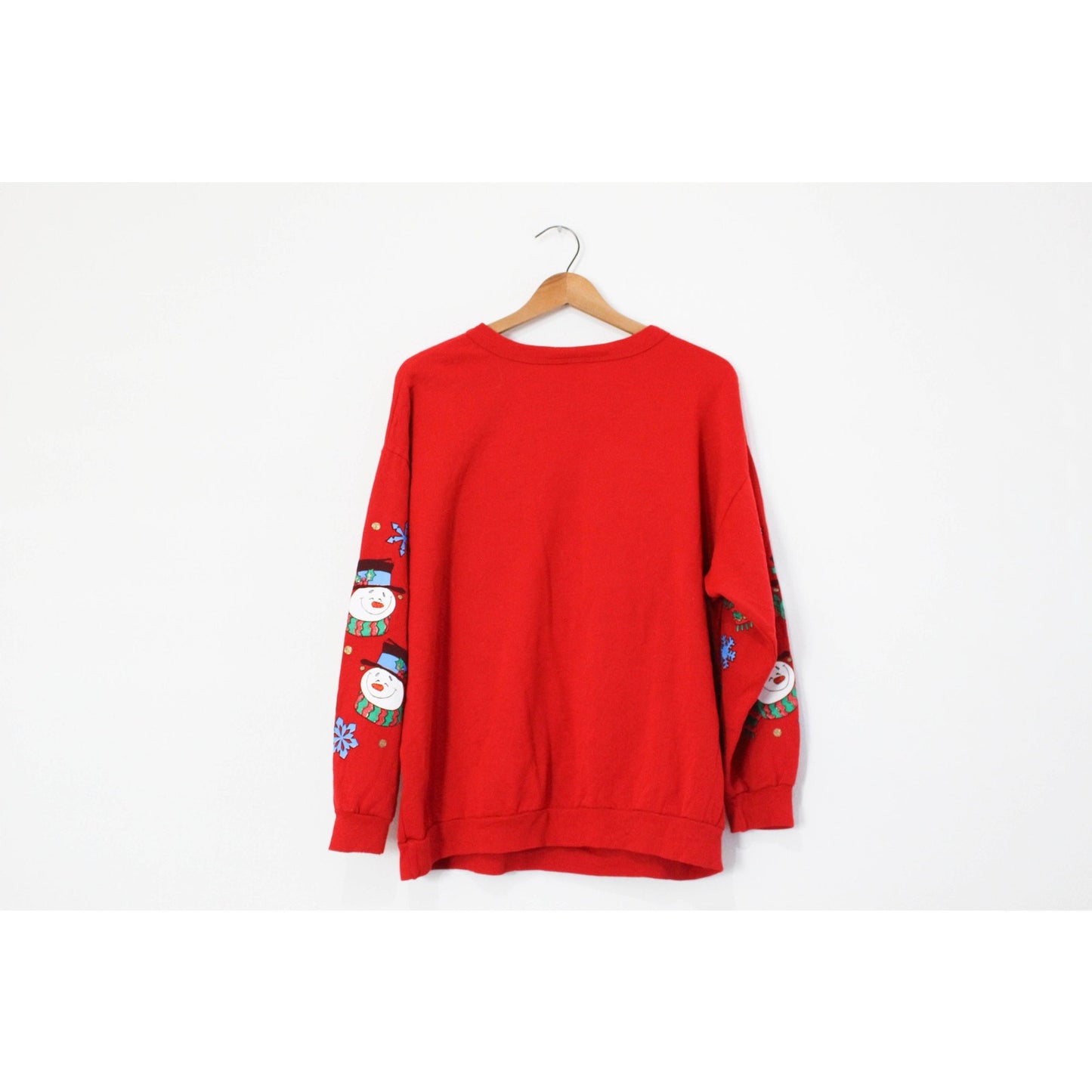Vintage Snowman Christmas Sweatshirt Large