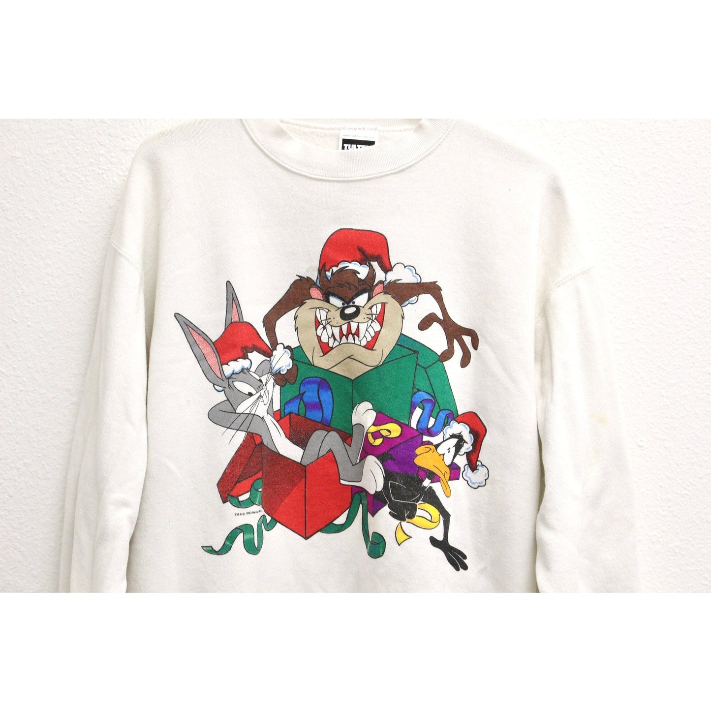 Vintage Looney Tunes Christmas Crew Sweatshirt XL