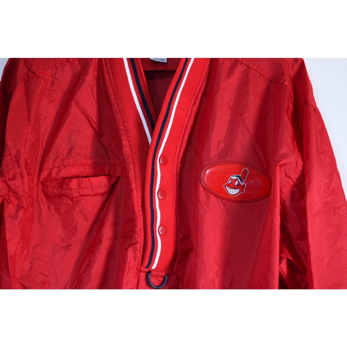 Vintage Cleveland Indians Baseball MLB Pullover Windbreaker Jacket Medium