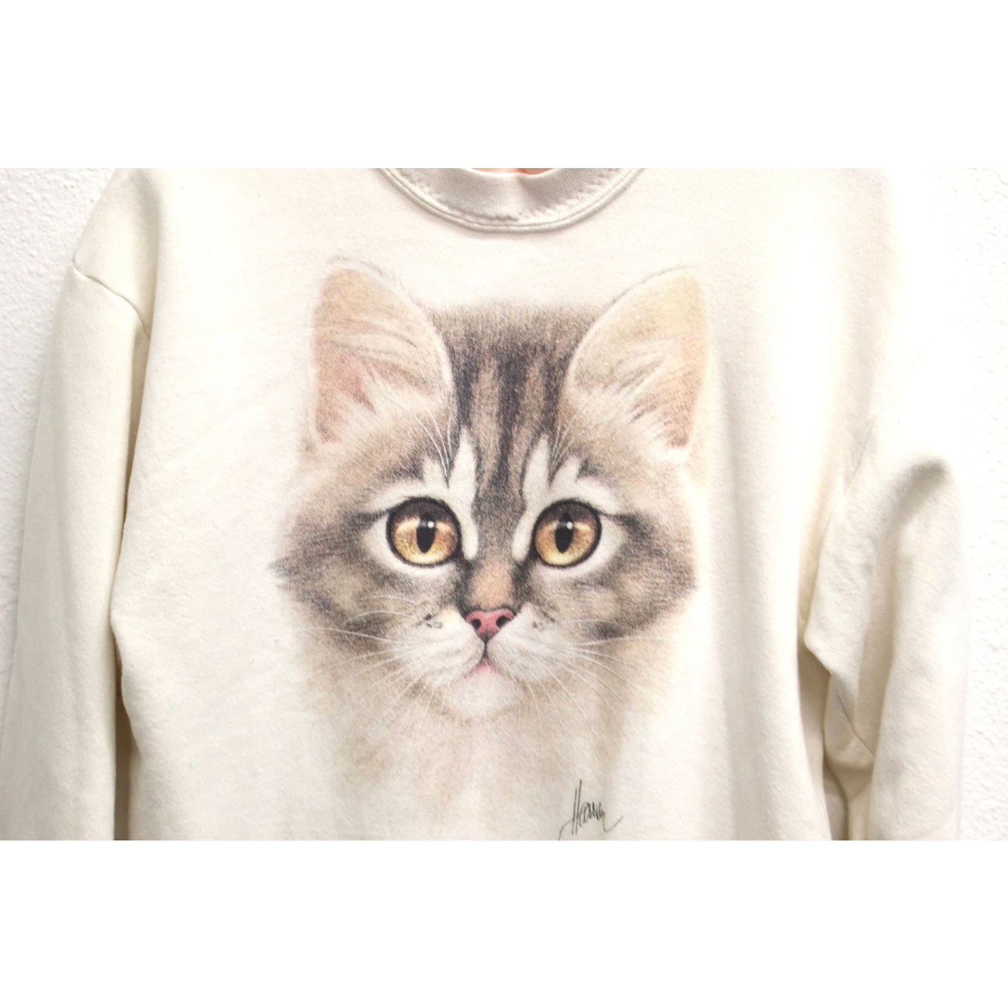 Vintage Kitty Cat Sweatshirt Medium