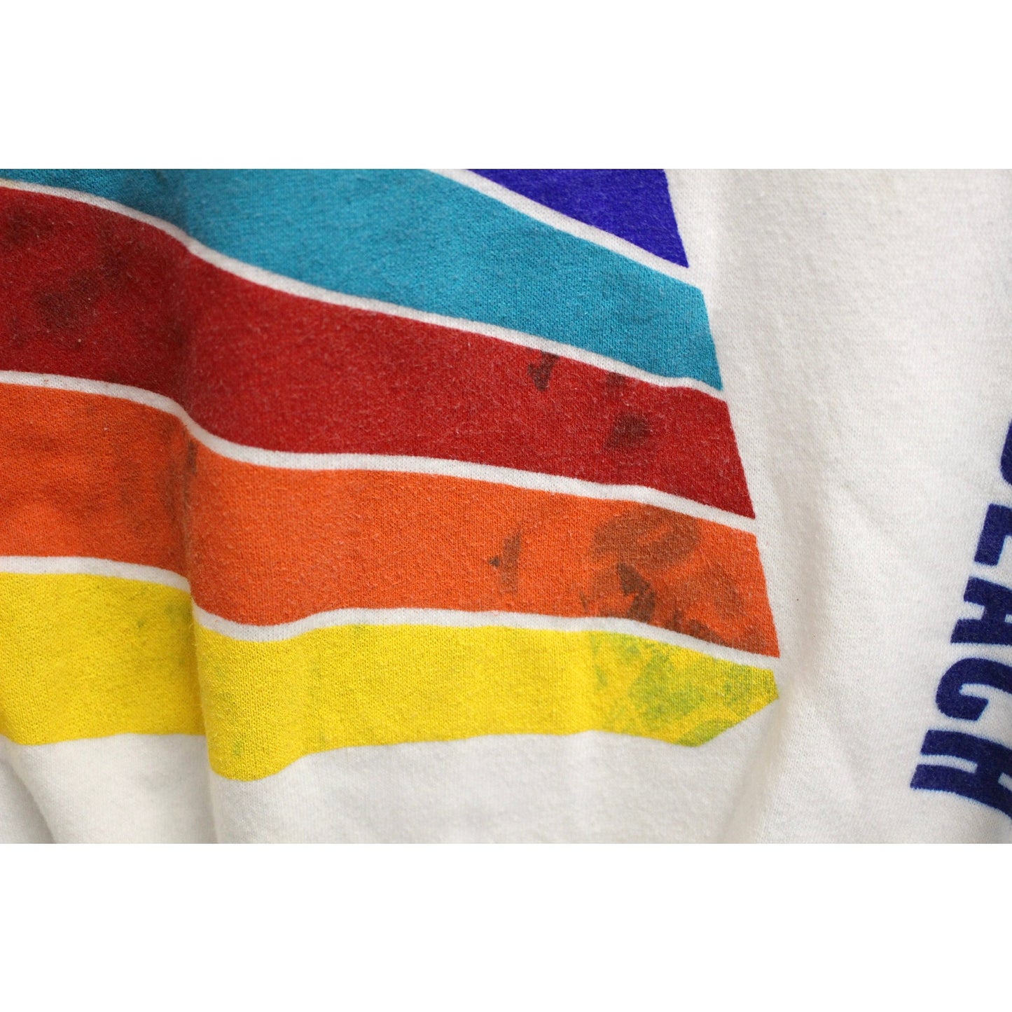 Vintage Pensacola Beach Florida Rainbow Sweatshirt Medium