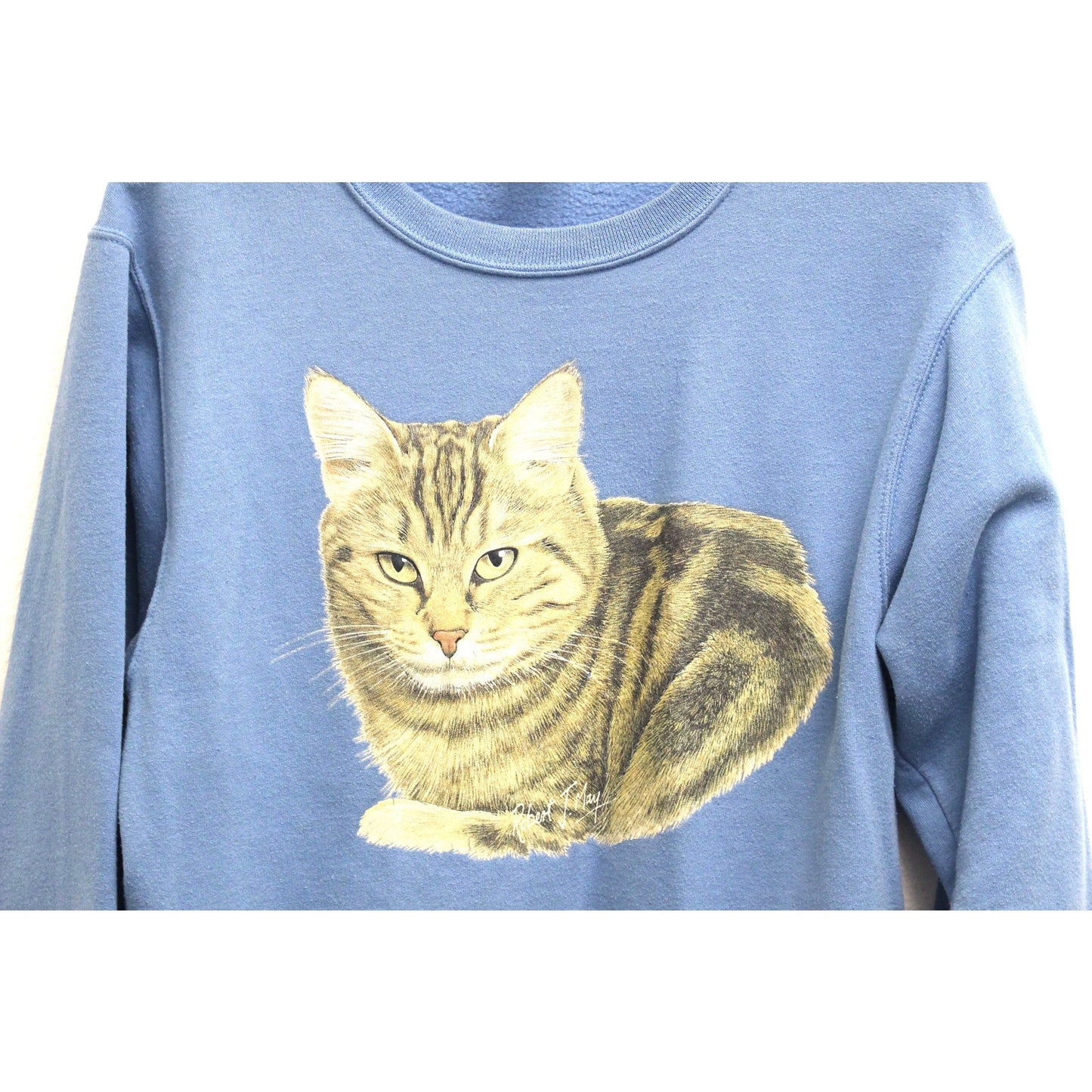 Vintage Kitty Cat Face Sweatshirt Small