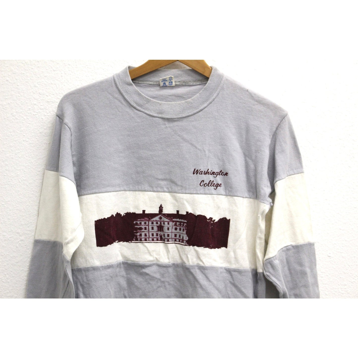 Vintage Washington College Long Sleeve T Shirt Medium