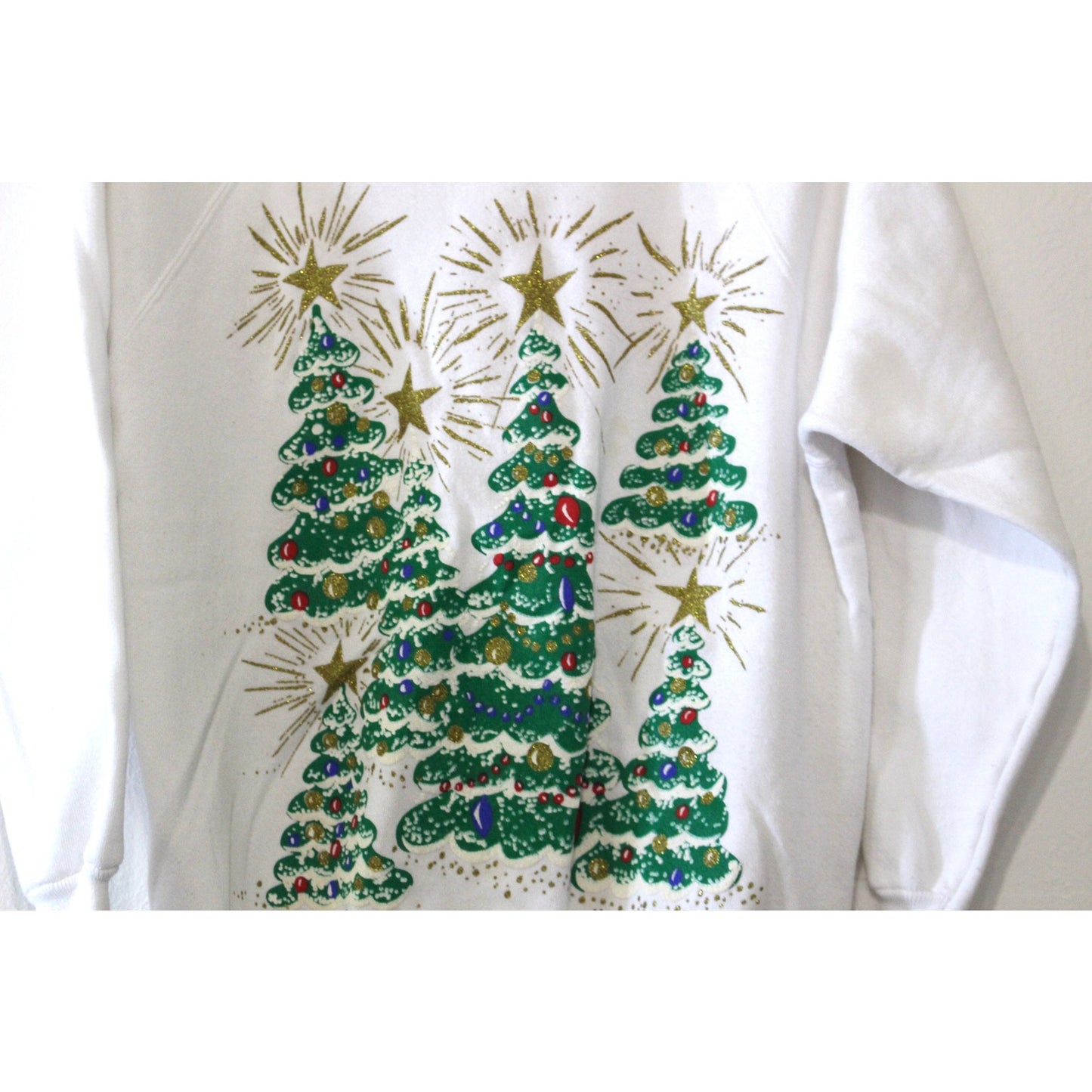 Vintage Christmas Tree Sweatshirt Large