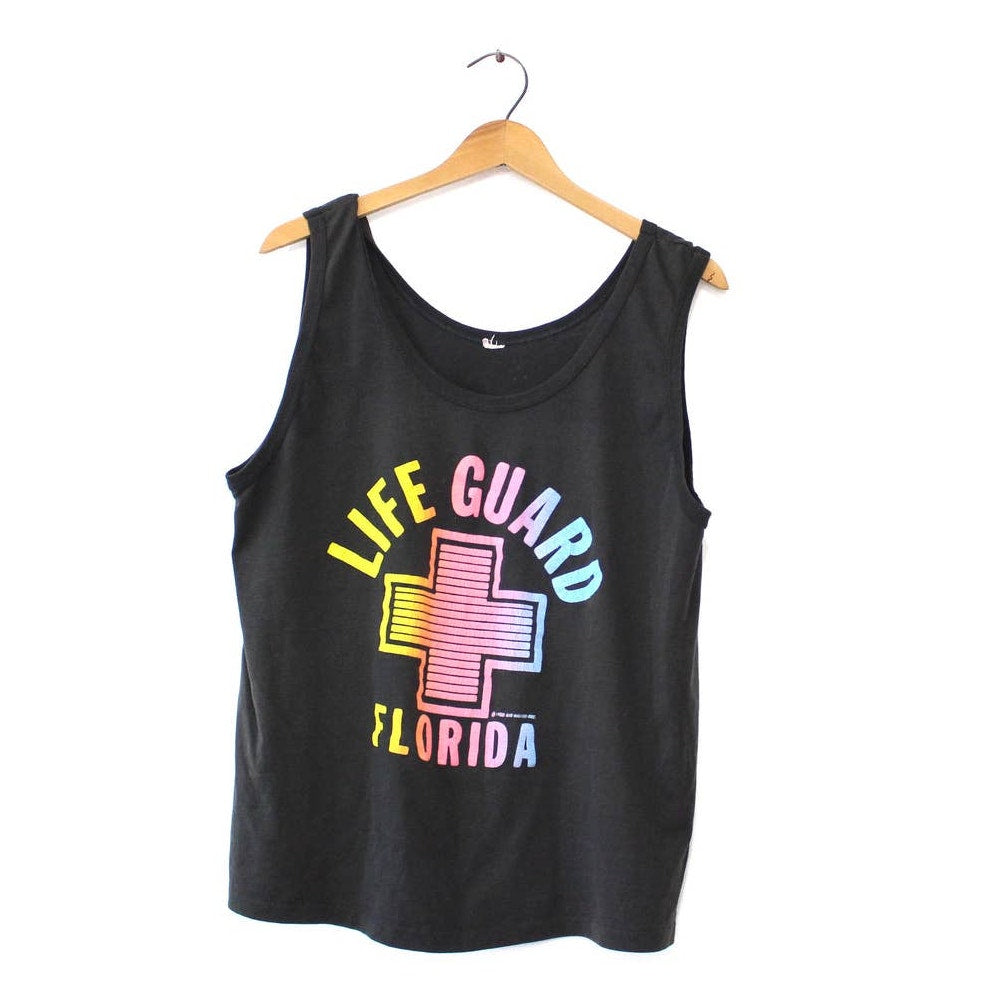 Vintage Florida Lifeguard Tank Top XL