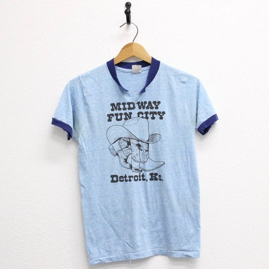 Vintage Detroit Kansas Cowboy T Shirt Medium