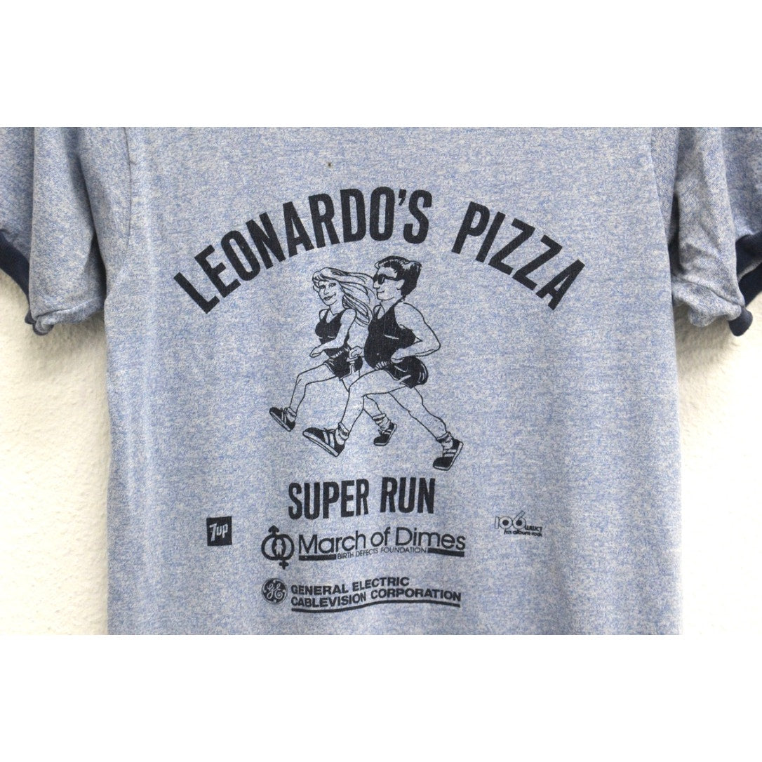 Vintage Leonardo's Pizza Super Run T Shirt Small