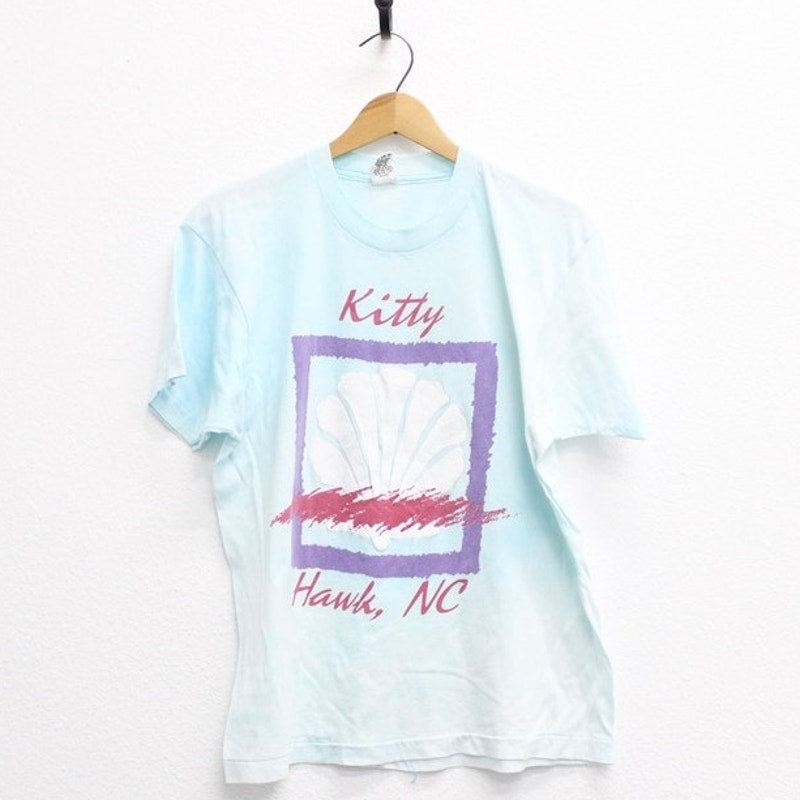 Vintage Kitty Hawk North Carolina Seashell T Shirt Large