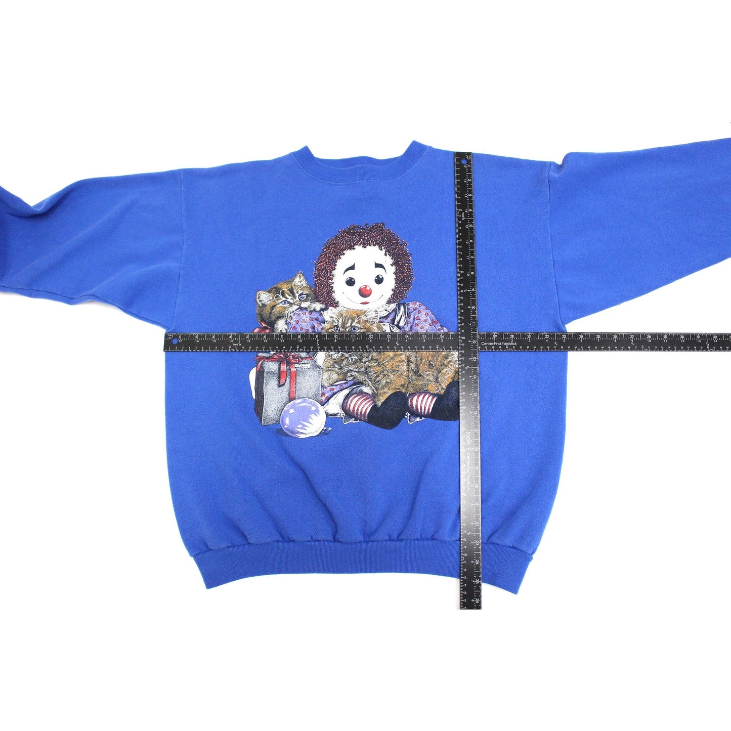 Vintage Kitty Cat Christmas Ornament Gift Box Sweatshirt Large
