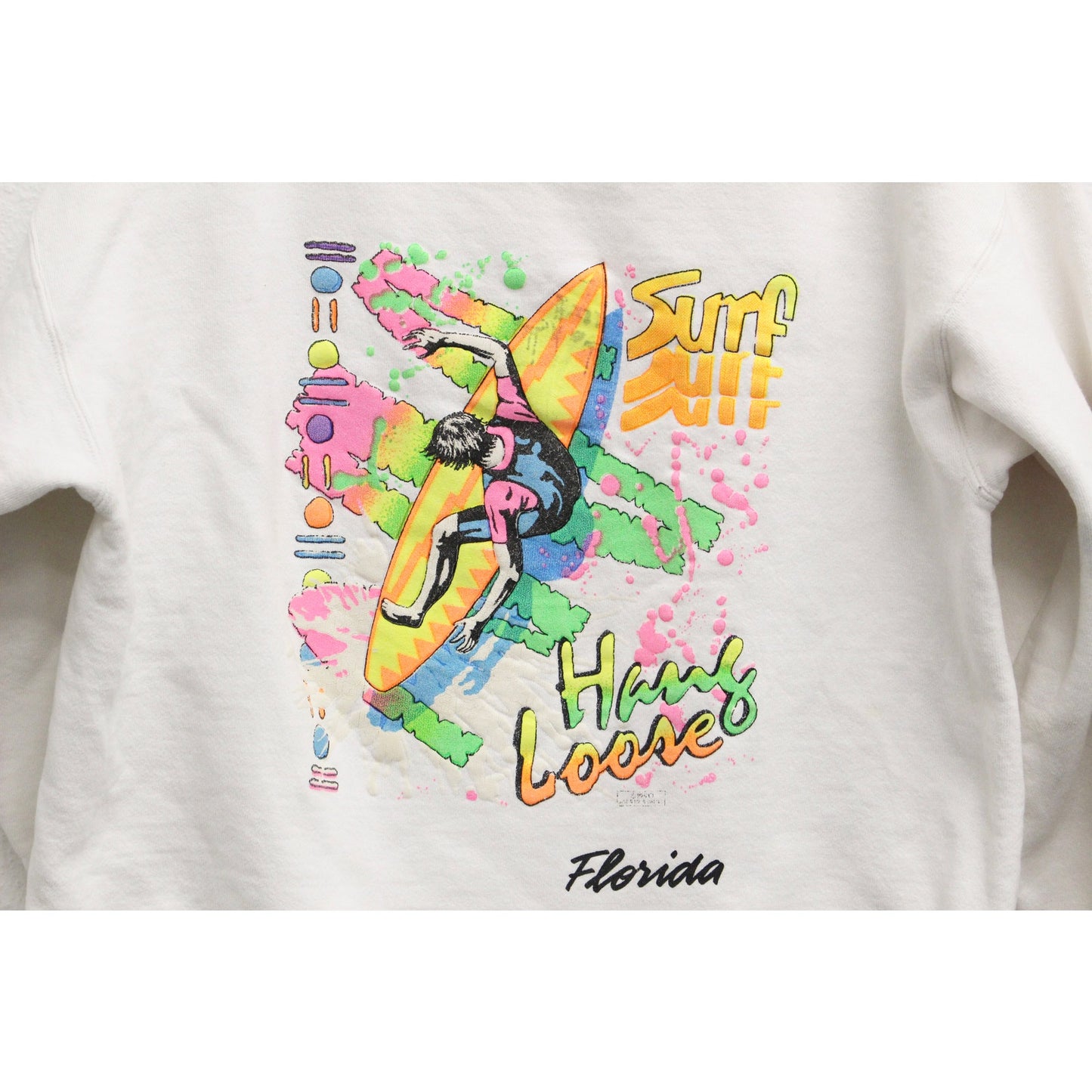 Vintage Hang Loose Surf Florida Sweatshirt Large