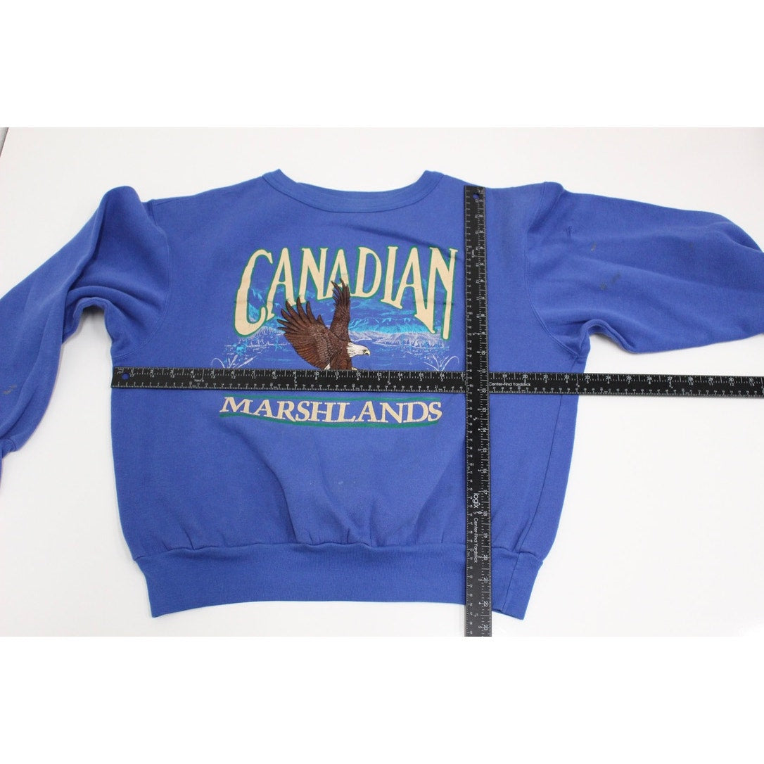 Vintage Canadian Marshlands Eagle Sweatshirt Large