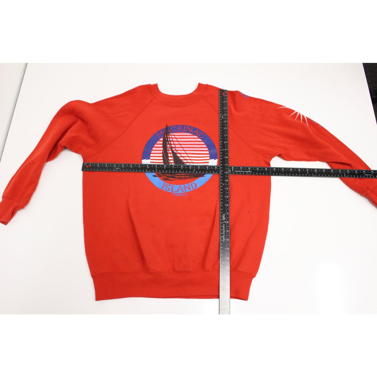 Vintage Mackinac Island Michigan Sailboat Sweatshirt Large