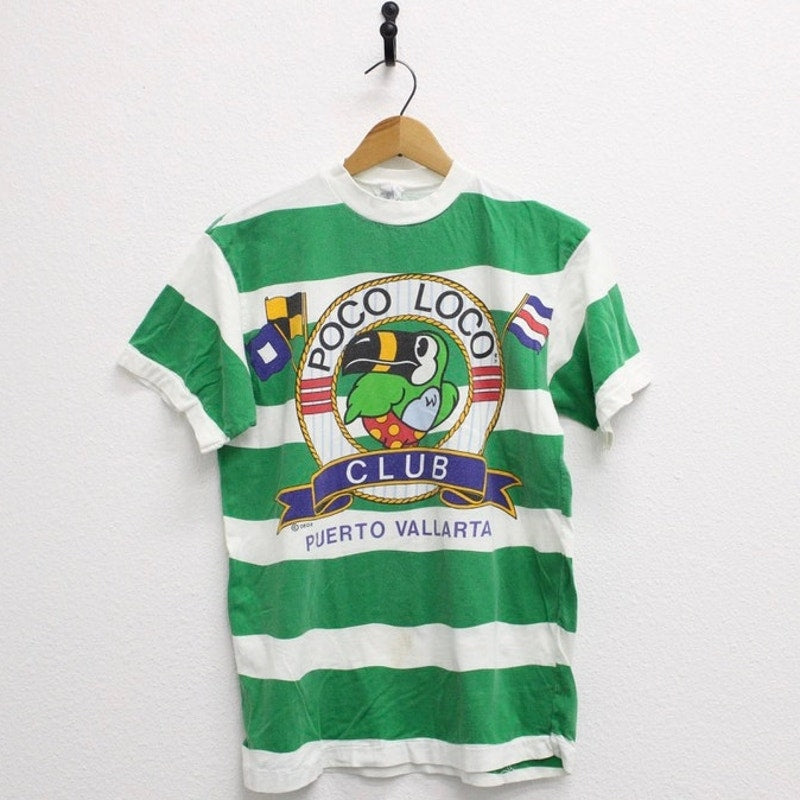 Vintage Poco Loco Club Puerto Vallarta Mexico T Shirt Small