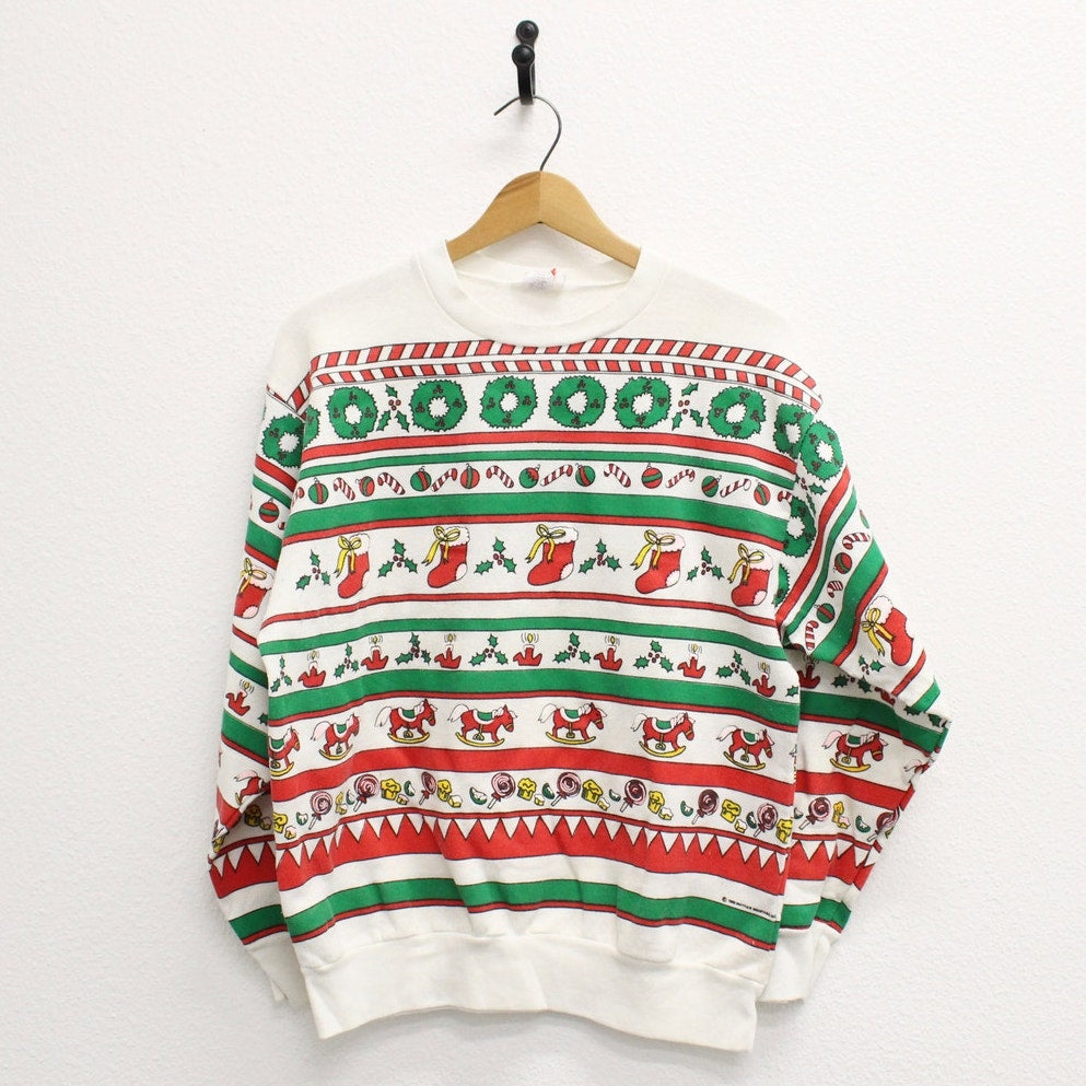 Vintage Christmas Sweatshirt Large