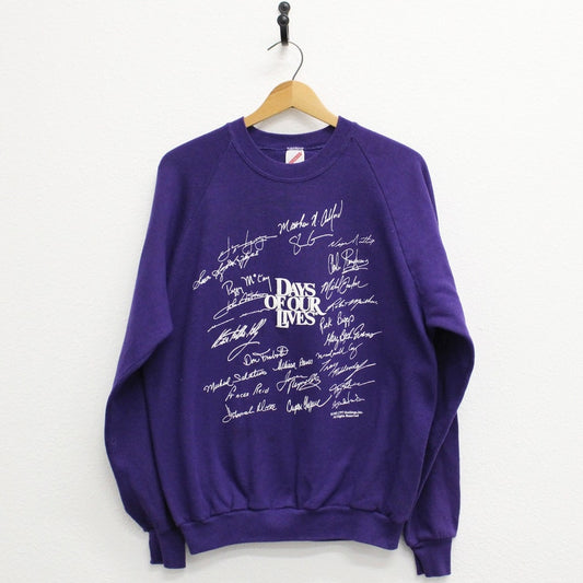 Vintage Days of Our Lives Soap Opera Cast Signatures Sweatshirt XL