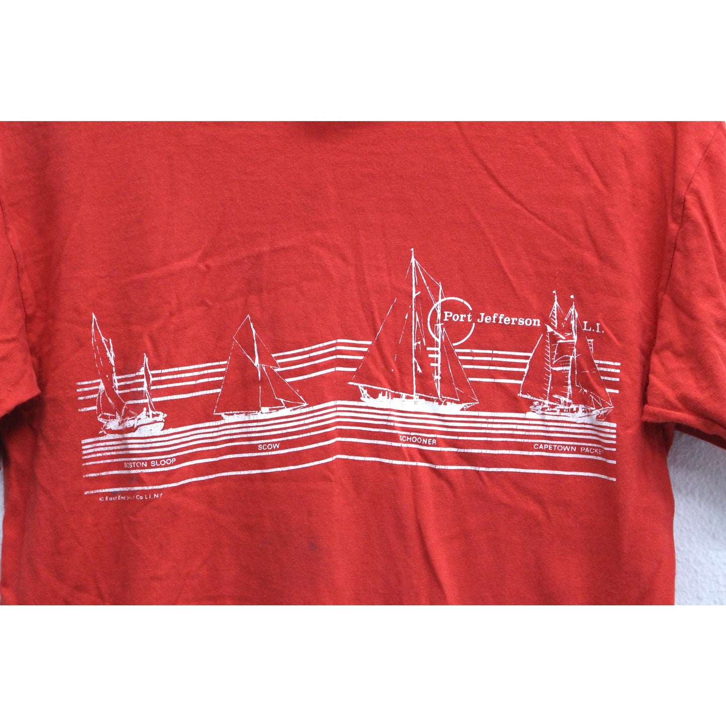 Vintage Port Jefferson Boats T Shirt Large