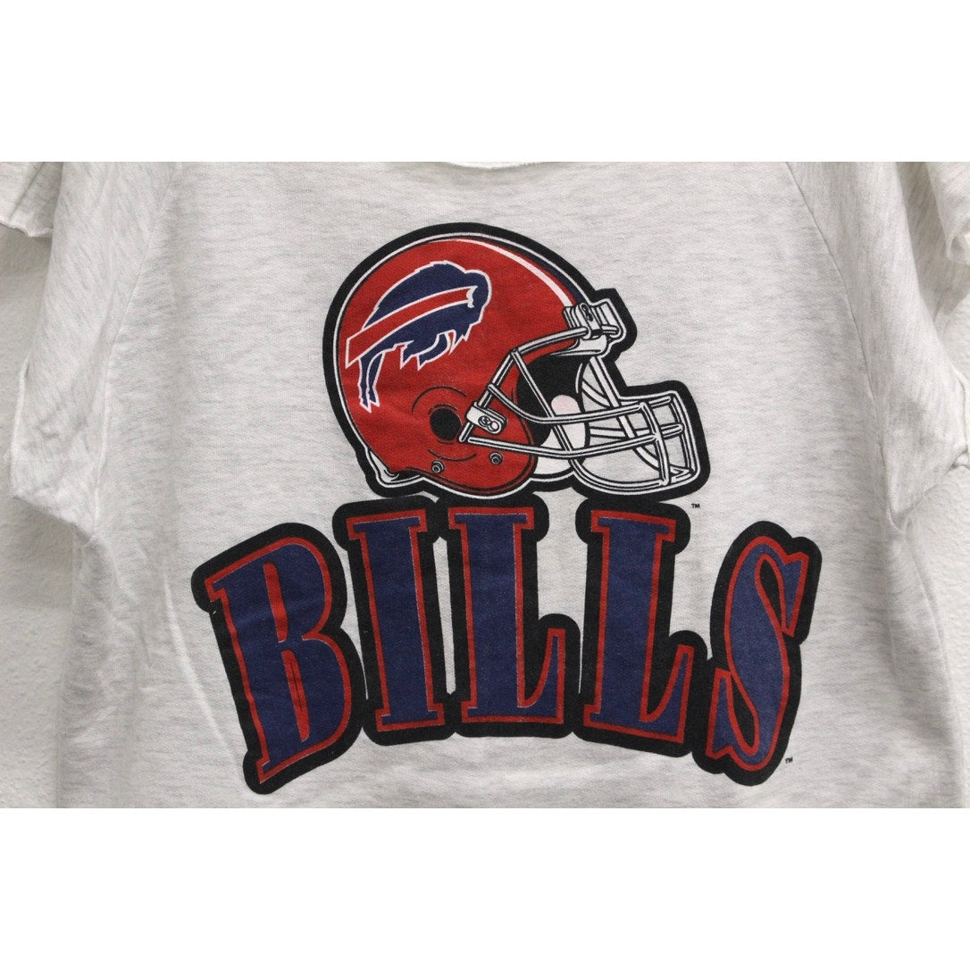 Vintage New York Buffalo Bills Football Cropped Sweatshirt Large