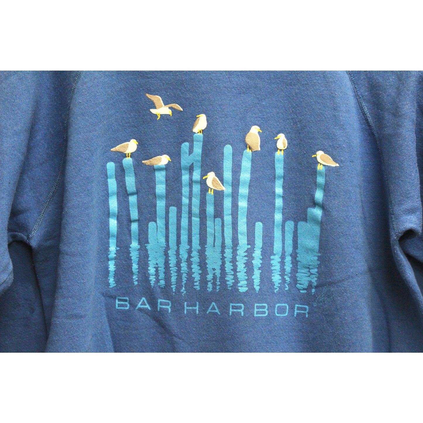 Vintage Bar Harbor Maine Seagull Sweatshirt Large