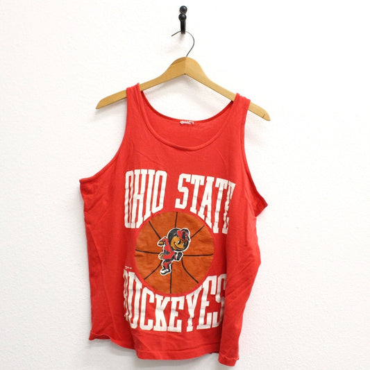 Vintage Ohio State University OSU Buckeyes Tank Top T Shirt Large