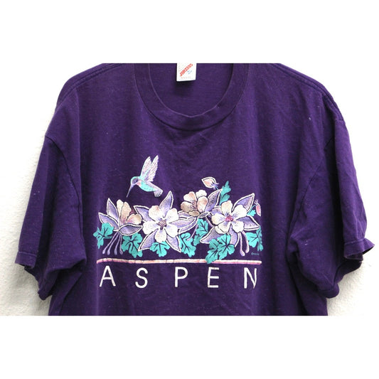 Vintage Floral Aspen ColoradoT Shirt XL