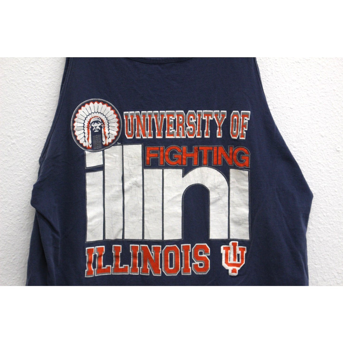 Vintage University of Illinois Fighting Illini Tank T Shirt XL