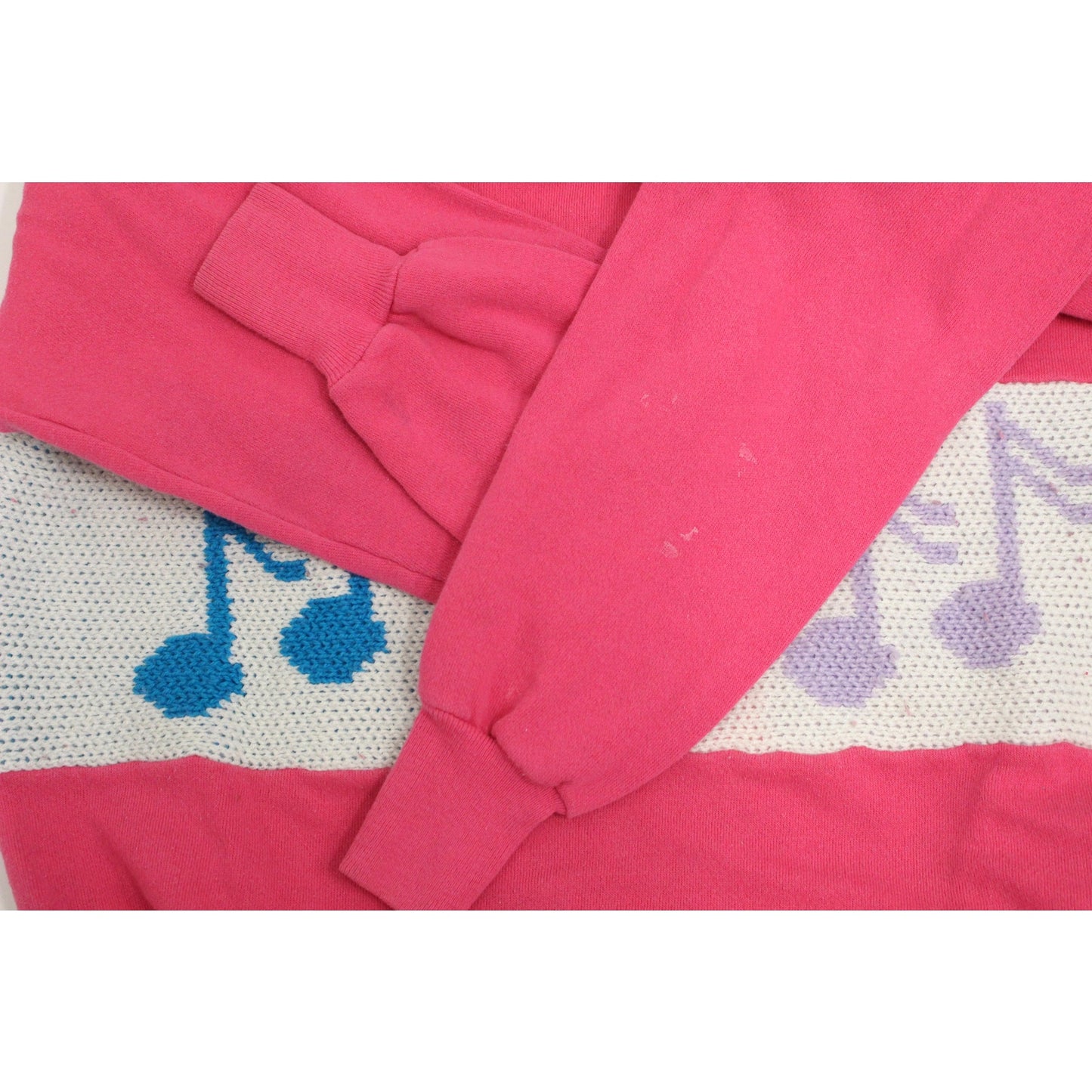 Vintage Music Notes Sweatshirt XL