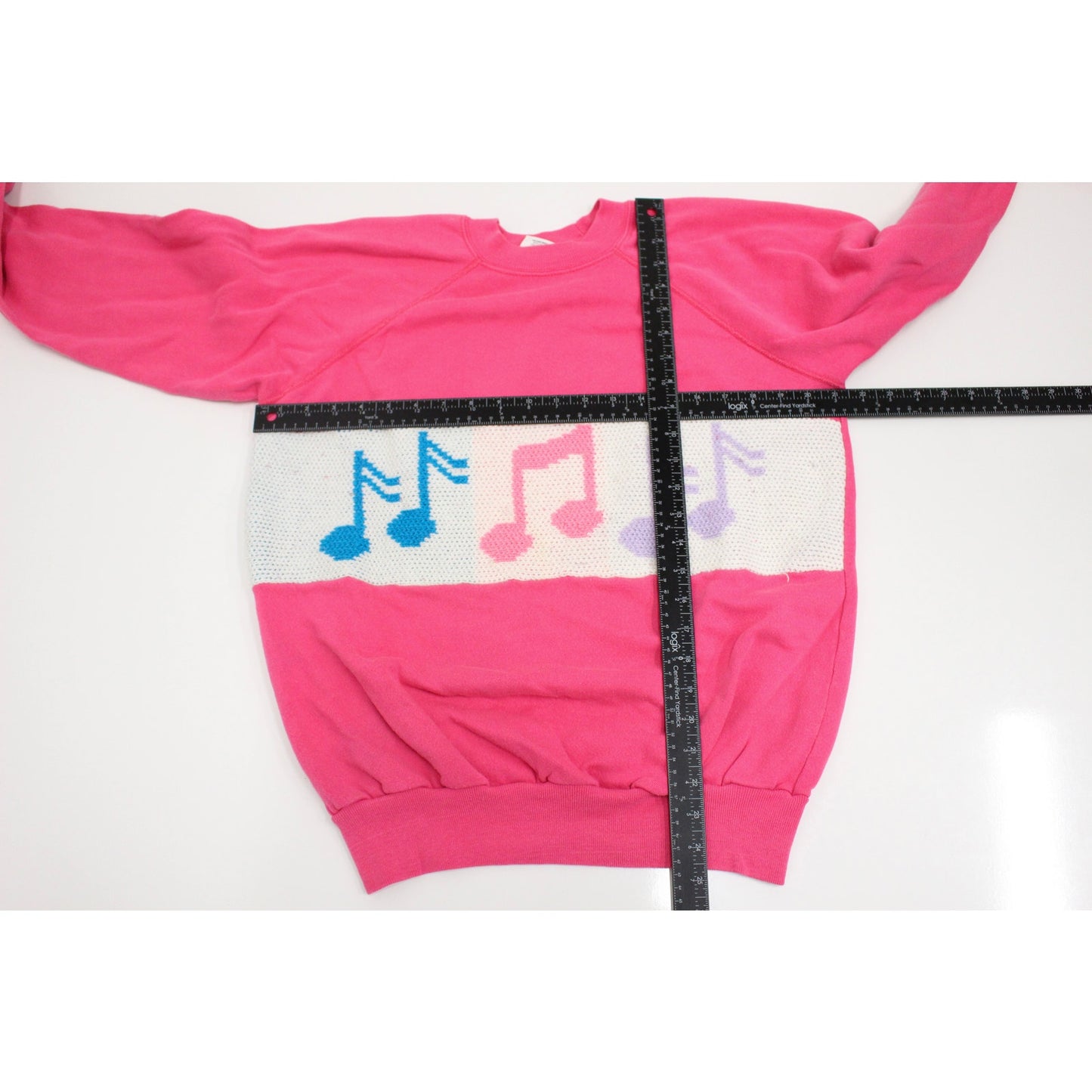 Vintage Music Notes Sweatshirt XL